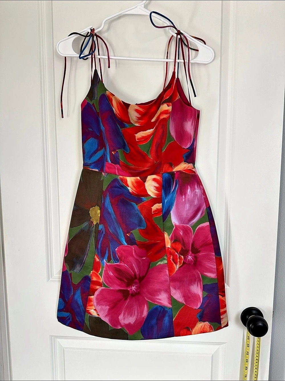 Ted Baker Floral Mini Dress in Pink & Red Size 0